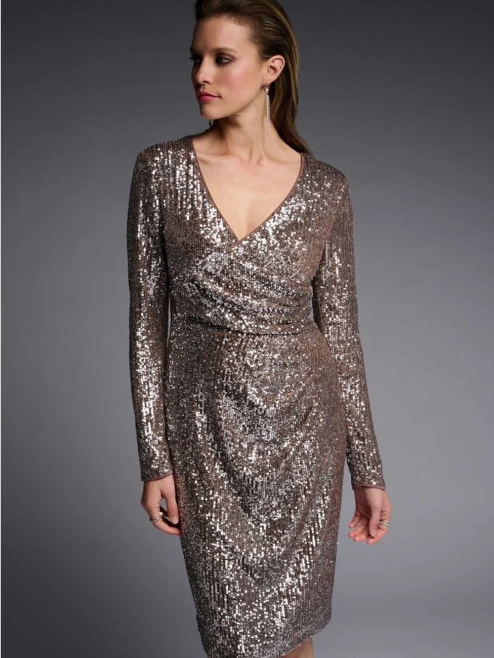 JOSEPH RIBKOFF SEQUINNED DRESS (Size 16)